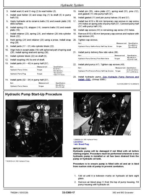 John Deere 35D and 50D Compact Excavators Service Repair PDF Manual (TM2264) 3