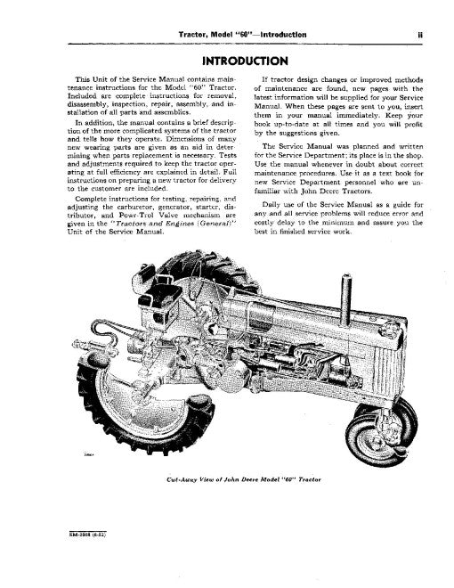 John Deere 60, 620 and 630 Tractors Service Manual SM2008 Instant PDF 2