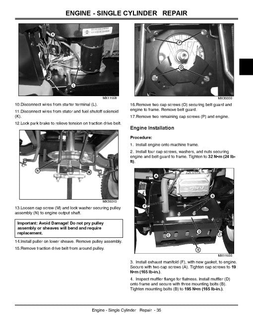 John Deere X110, X120 and X140 Lawn Tractors PDF Technical Manual TM2373 2