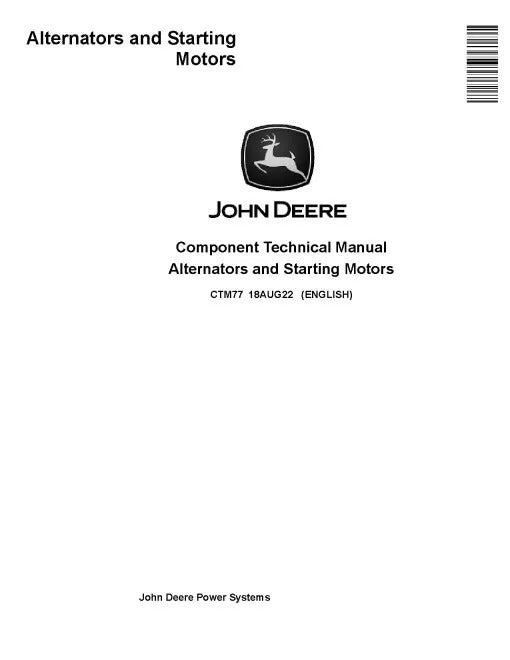 Powertech Alternators and Starting Motors Component Pdf Repair Service Manual (CTM77)
