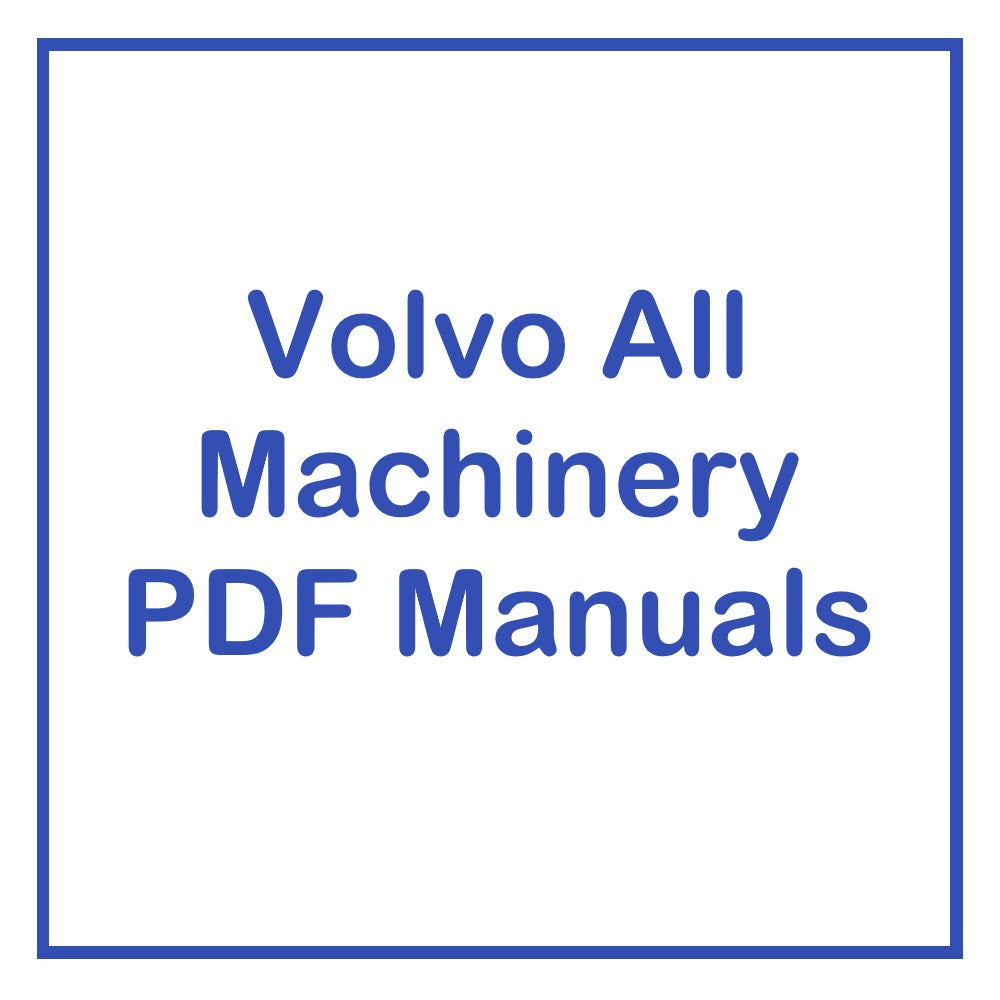 Volvo All Machinery PDF Manuals