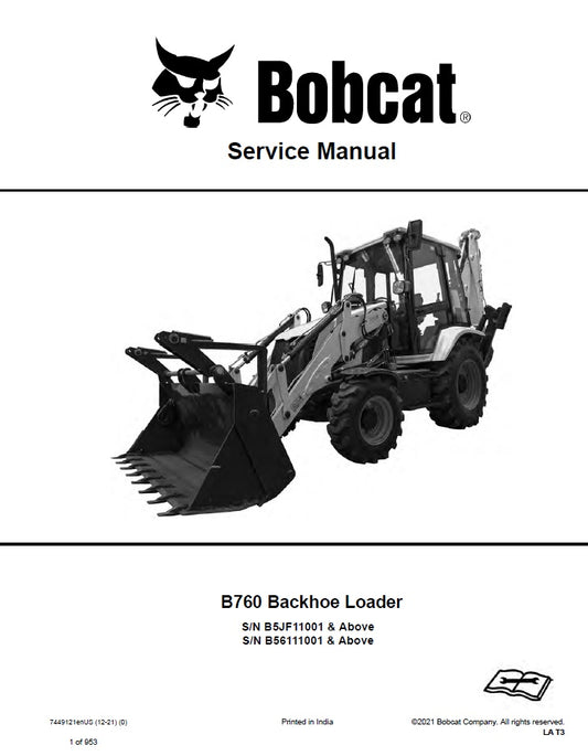 Bobcat B760 Backhoe Loader PDF Service Repair Manual