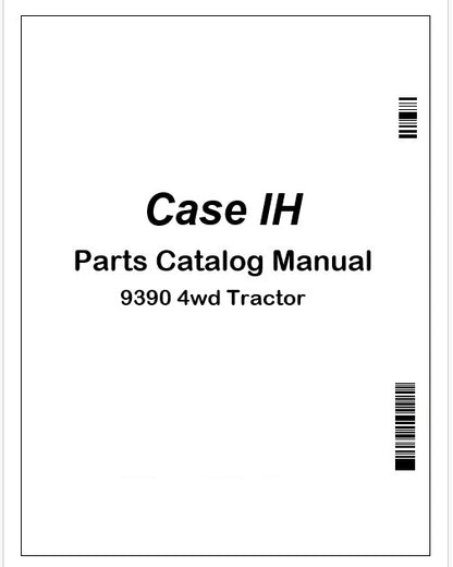 Case IH 9390 4wd Tractor Parts Catalog Manual Instant PDF