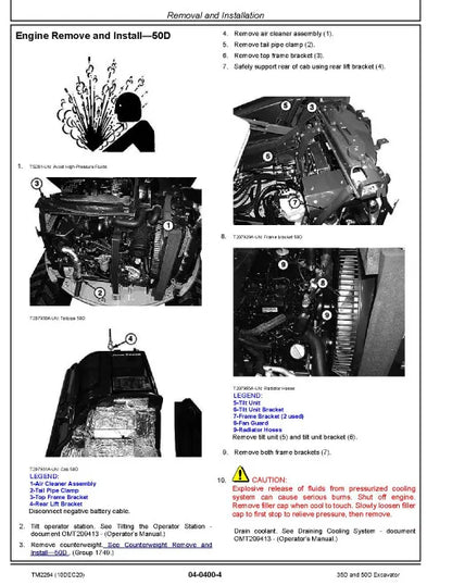 John Deere 35D and 50D Compact Excavators Service Repair PDF Manual (TM2264) 2