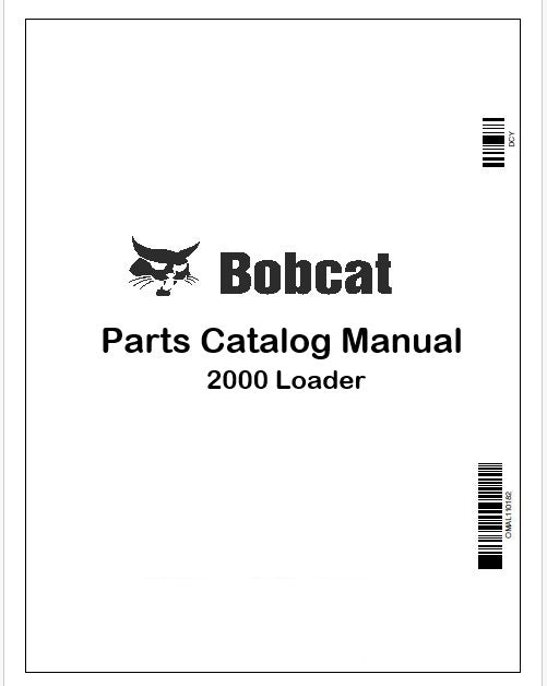 Bobcat 2000 Loader Parts Catalog Manual Instant PDF