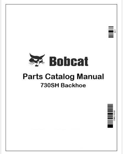 Bobcat 730SH Backhoe Parts Catalog Manual Instant PDF