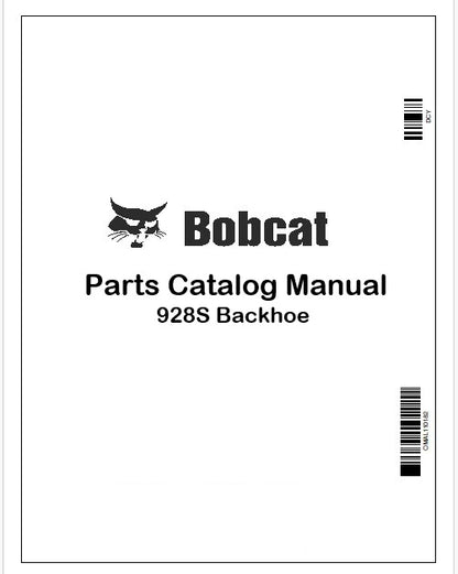 Bobcat 928S Backhoe Parts Catalog Manual Instant PDF