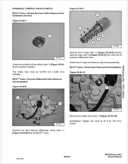 Bobcat TL470(X)HF Telescopic Handler Repair Service Manual Instant PDF