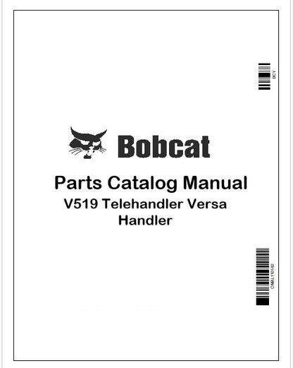 Bobcat V519 Telehandler Versa Handler Parts Catalog Manual Instant PDF