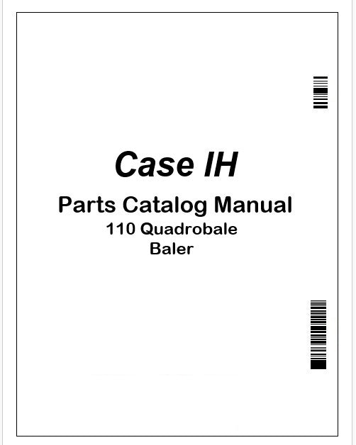 Case IH 110 Quadrobale Baler Parts Catalog Manual Instant PDF