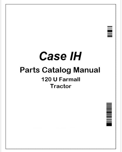 Case IH 120 U Farmall Tractor Parts Catalog Manual Instant PDF