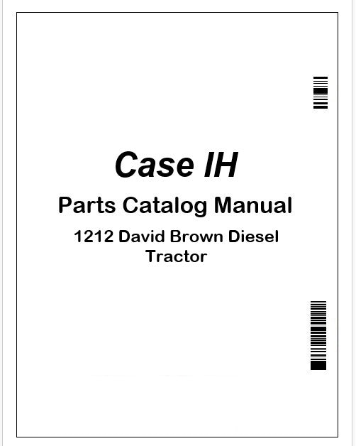 Case IH 1212 David Brown Diesel Tractor Parts Catalog Manual Instant PDF