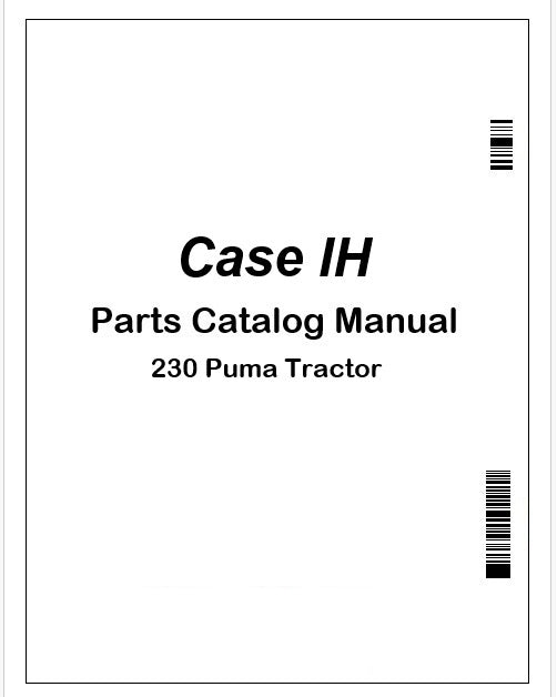 Case IH 230 Puma Tractor Parts Catalog Manual PDF