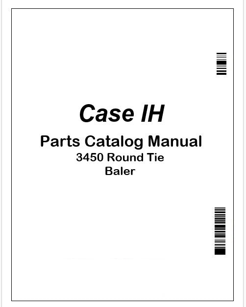 Case IH 3450 Round Tie Baler Parts Catalog Manual Instant PDF