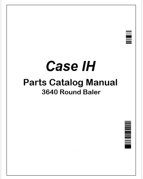 Case IH 3640 Round Baler Parts Catalog Manual Instant PDF