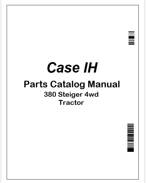 Case IH 380 Steiger 4wd Tractor Parts Manual PDF