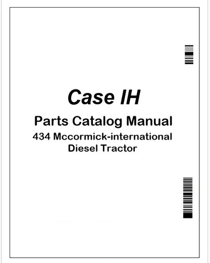 Case IH 434 Mccormick-international Diesel Tractor Parts Catalog Manual Instant PDF