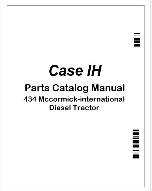 Case IH 434 Mccormick-international Diesel Tractor Parts Catalog Manual Instant PDF