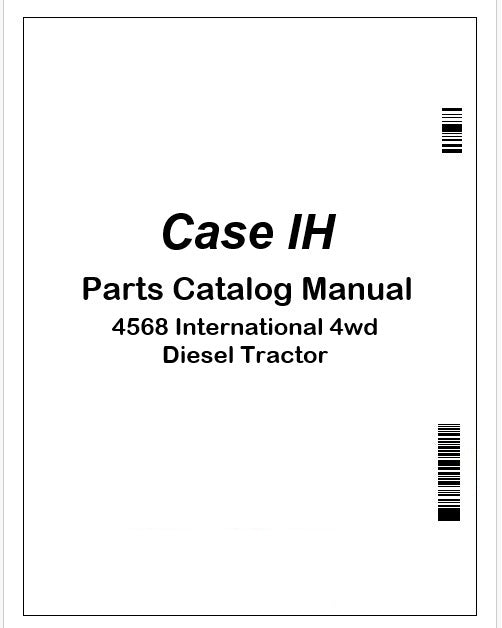 Case IH 4568 International 4wd Diesel Tractor Parts Catalog Manual Instant PDF