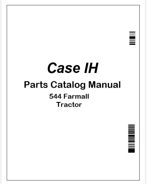 Case IH 544 Farmall Tractor Parts Catalog Manual Instant PDF
