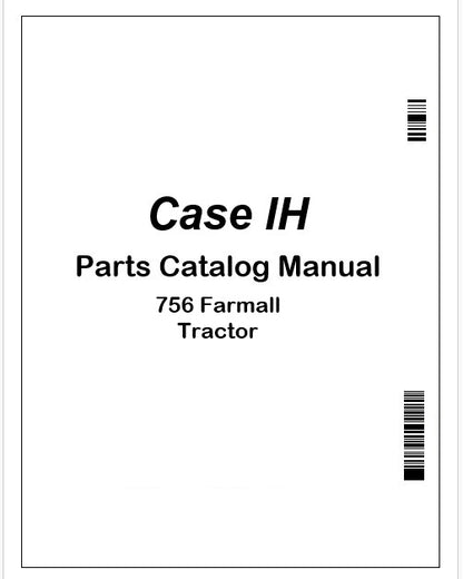 Case IH 756 Farmall Tractor Parts Catalog Manual Instant PDF 
