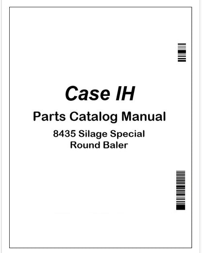 Case IH 8435 Silage Special Round Baler Parts Catalog Manual Instant PDF