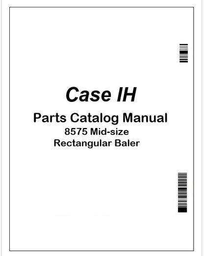 Case IH 8575 Mid-size Rectangular Baler Parts Catalog Manual Instant PDF (europe)