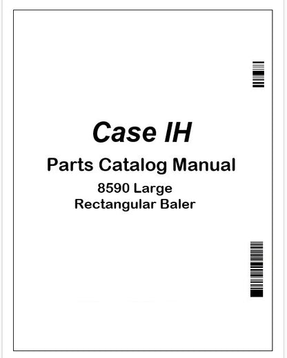 Case IH 8590 Large Rectangular Baler Parts Catalog Manual Instant PDF