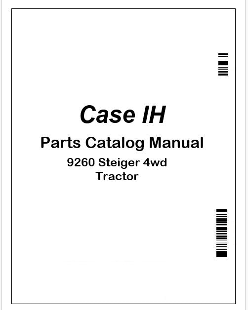 Case IH 9260 Steiger 4wd Tractor Parts Manual PDF 