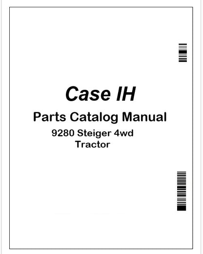 Case IH 9280 Steiger 4wd Tractor Parts Manual PDF