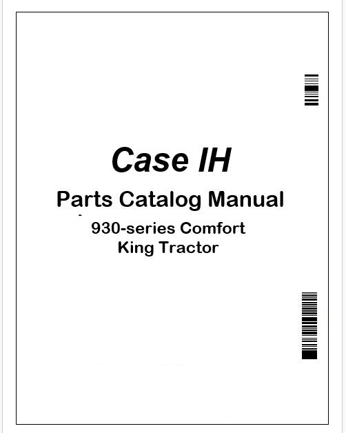Case IH 930-series Comfort King Tractor Parts Catalog Manual PDF