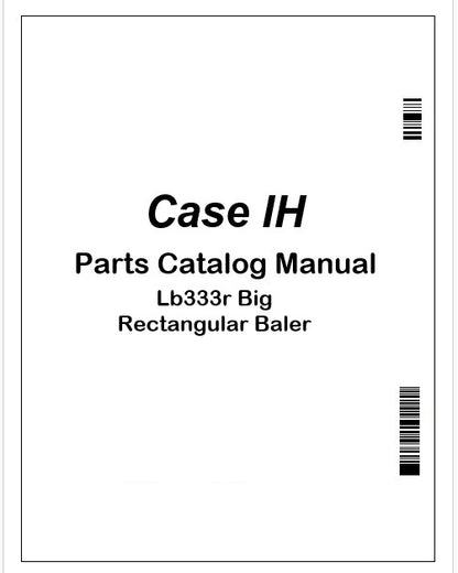 Case IH Lb333r Big Rectangular Baler Parts Catalog Manual Instant PDF