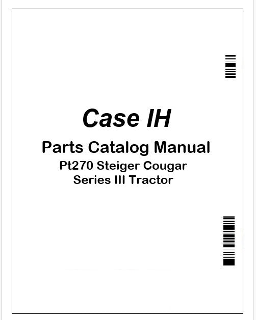 Case IH Pt270 Steiger Cougar Series III Tractor Parts Manual PDF 