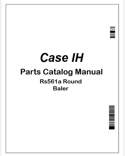 Case IH Rs561a Round Baler Parts Catalog Manual Instant PDF