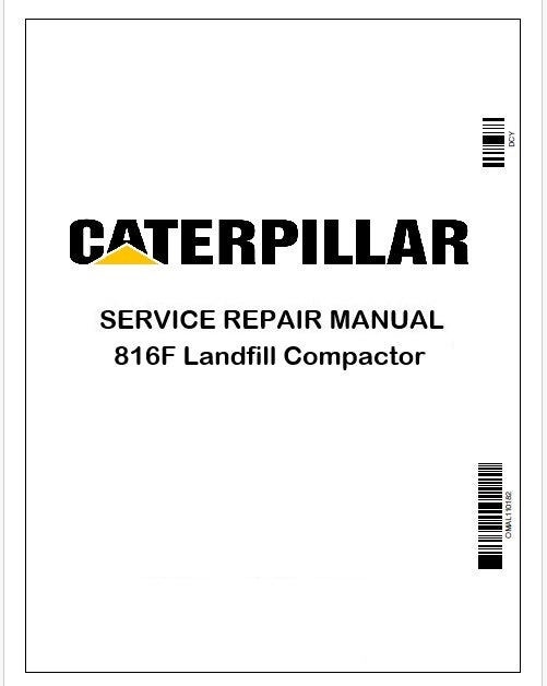 Caterpillar 816F Landfill Compactor Repair Service Manual Pdf