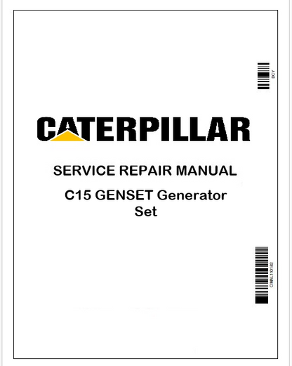 Caterpillar C15 GENSET Generator Set Repair Service Manual Pdf K25