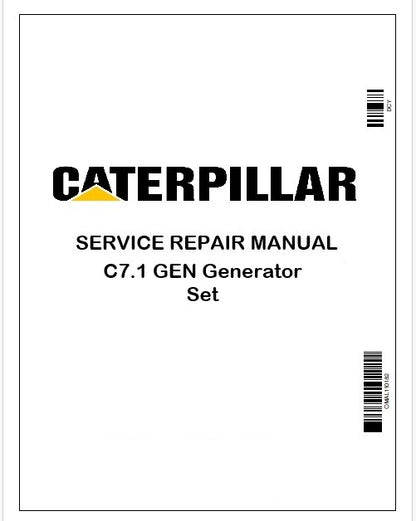 Caterpillar C7.1 GEN Generator Set Repair Service Manual Pdf