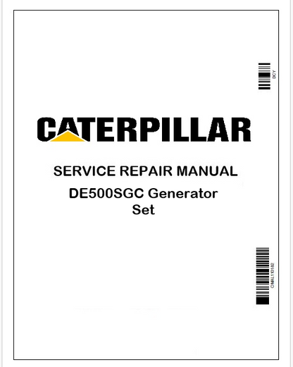 Caterpillar DE500SGC Generator Set Repair Service Manual Pdf