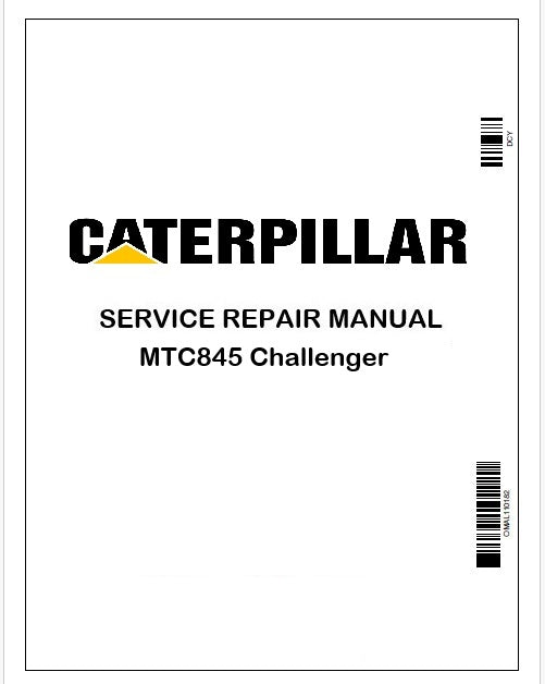Caterpillar MTC845 Challenger Repair Service Manual Pdf