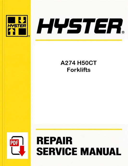 Hyster A274 H50CT Forklifts Pdf Service Manual
