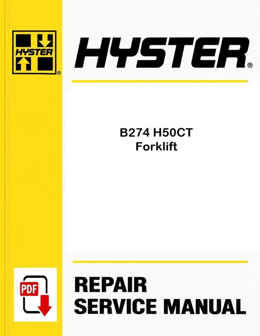 Hyster B274 H50CT Forklift Pdf Service Manual