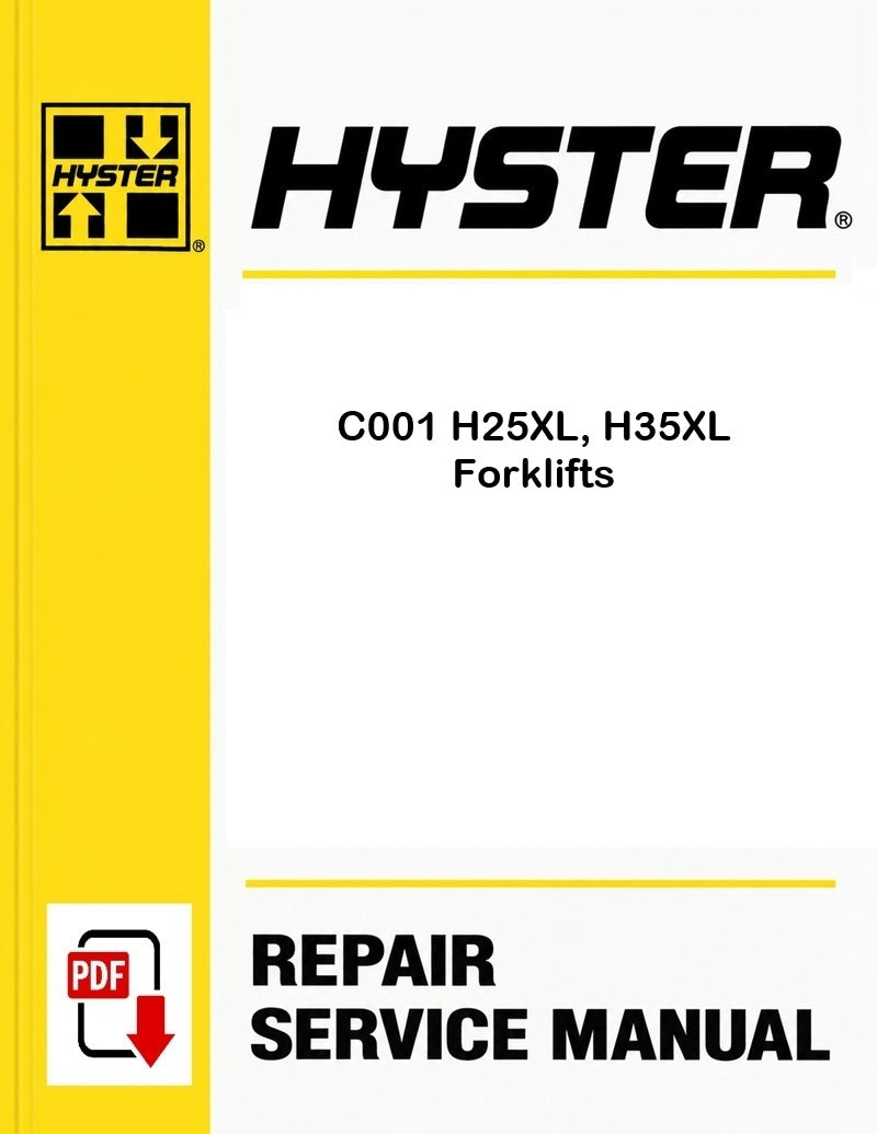 Hyster C001 H25XL, H35XL Forklifts Pdf Service Manual
