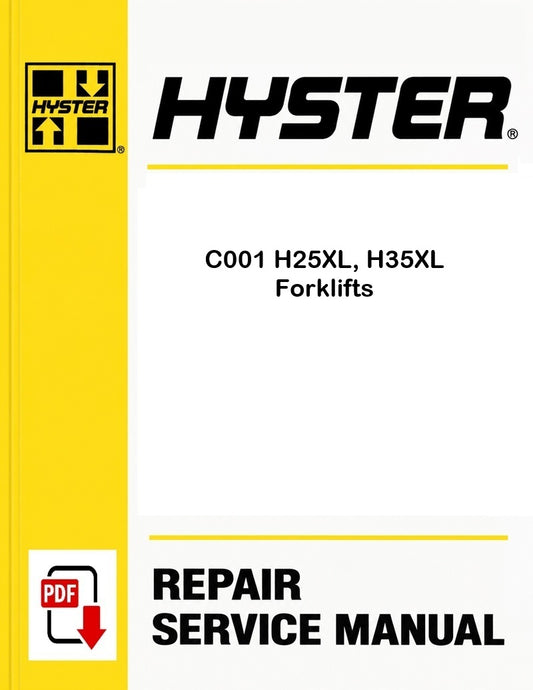 Hyster C001 H25XL, H35XL Forklifts Pdf Service Manual