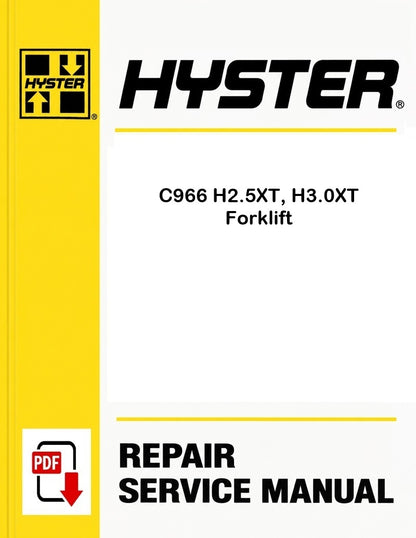 Hyster C966 H2.5XT, H3.0XT Forklift Pdf Service Manual