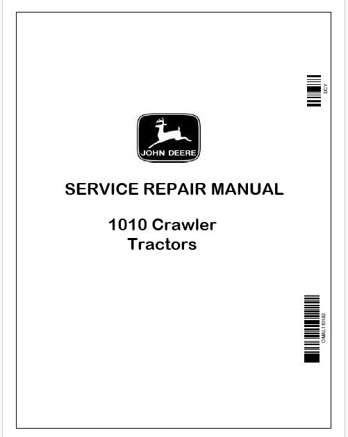 John Deere 1010 Crawler Tractors Service Manual SM2034 Instant PDF