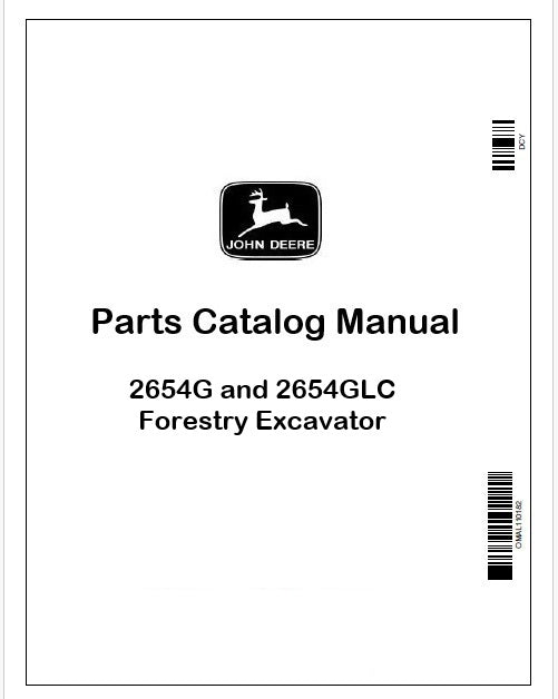 John Deere 2654G and 2654GLC Forestry Excavator Parts Catalog Manual PDF PC15556