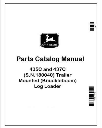 John Deere 435C and 437C Trailer Mounted Log Loader Parts Catalog Manual PDF PC9469