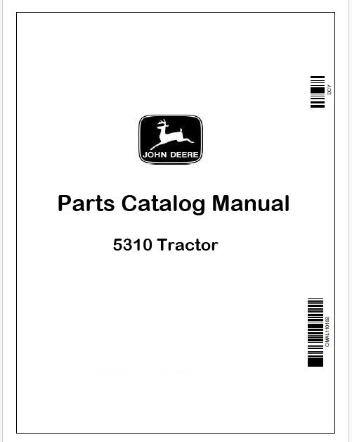 John Deere 5310 Tractor Parts Catalog Manual PDF PC12539