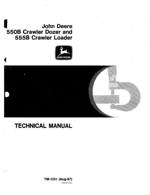John Deere 550B and 555B Crawler Dozer Pdf Technical Service Repair Manual TM1331