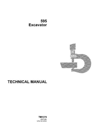 John Deere 595 Wheeled Excavator Pdf Technical Service Repair Manual TM1375